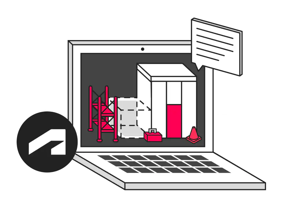 An illustration of a laptop
