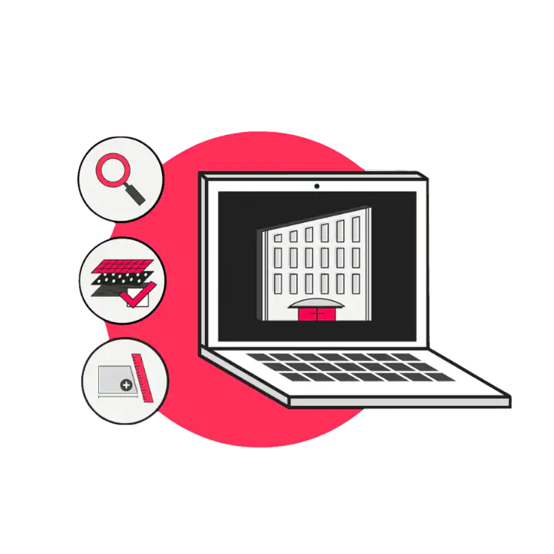 An illustration of a laptop